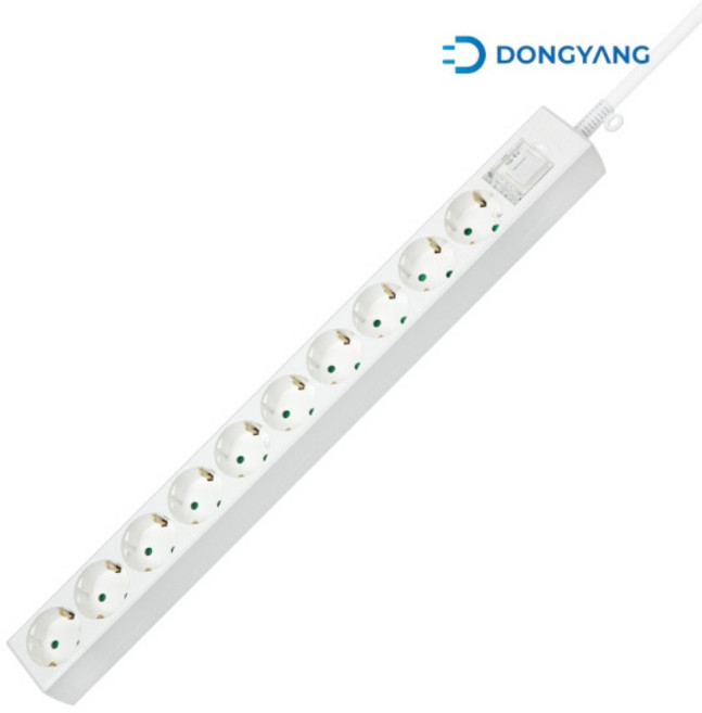 (동양전자) 멀티탭 DYM-G10C(SC) (10구/16A/메인스위치) (5M), 1개, 5m