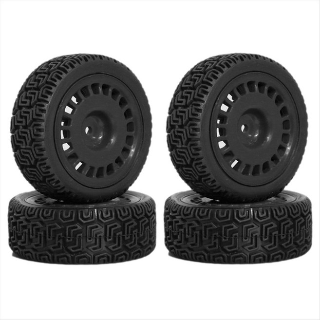 4pcs 68mm rally tires xv01 xv02 tt01 tt02 ptg-2 1/10 rc rally-racing car 업그레이드 부품 검은 색 용 고무 타이어 휠, 검은색