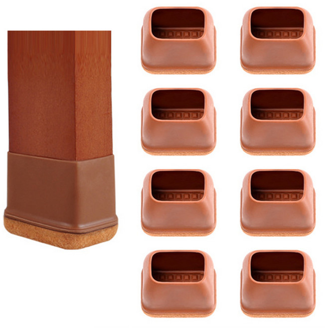 미니플 5세대 밤톨이 슬라이딩 의자 발커버 브라운, 1세트