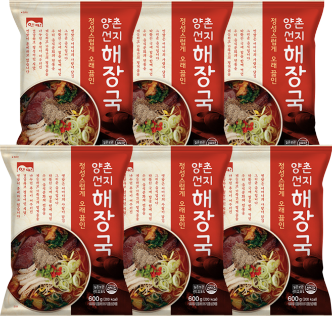 고향식품 옛맛 양촌 선지해장국 600g 5+1 묶음, 6개
