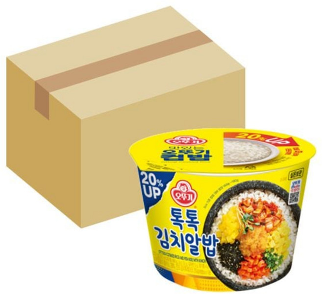 (오뚜기) 컵밥 톡톡김치알밥 222g 12개입 (BOX) ini+5578Kh, 12개