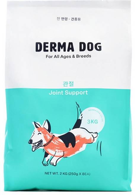더마독 강아지 기능성 사료, 뼈/관절강화, 3kg, 1개