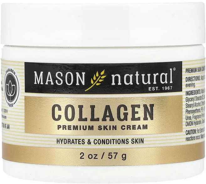 Mason Natural 콜라겐 프리미엄 피부 크림 배 향 57g(2oz) Natural (메이슨 내추럴), 56g, 1개 - 쿠팡