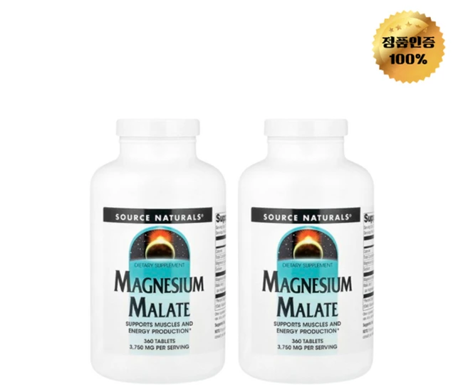 1+1 소스내추럴스 마그네슘 말레이트 1 250mg 360정, 2개 - 쿠팡