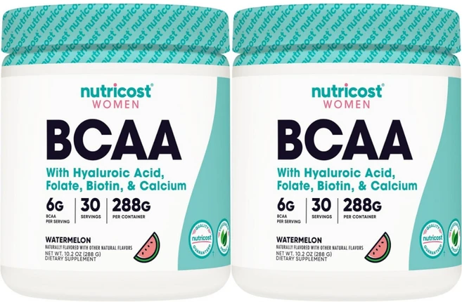 Nutricost Women BCAA Watermelon 뉴트리코스트 우먼 BCAA 수박 288g 2팩, 2개 - 쿠팡