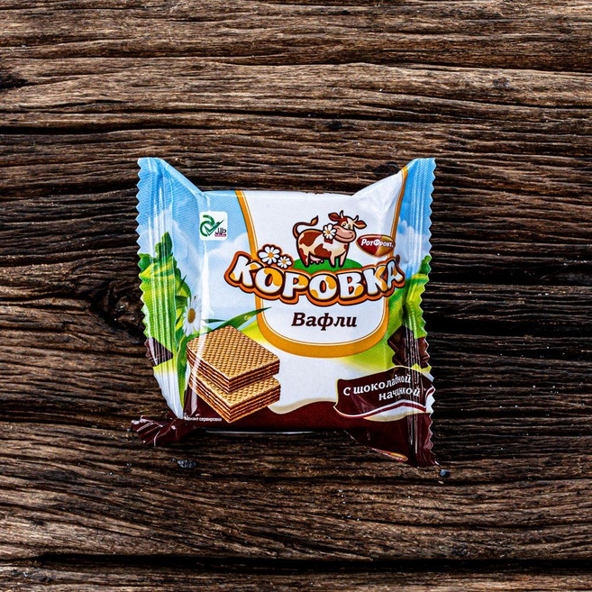 코로브카 와플과자 러시아웨하스 초코와플, 1개, 75g