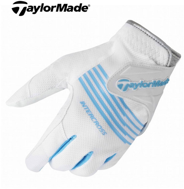 테일러메이드 인터크로스 쿨 4.0 여름용 골프장갑 TD304, 화이트/블루