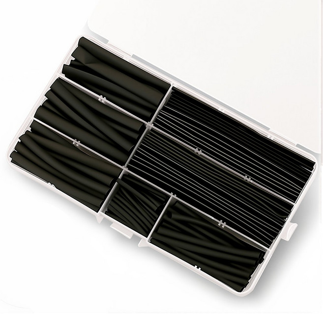 열수축튜브 절연 케이블 터미널튜브 전선 보호 배선 연결 슬리브 세트 모듬, 열수축튜브140개세트(pp케이스), 1개