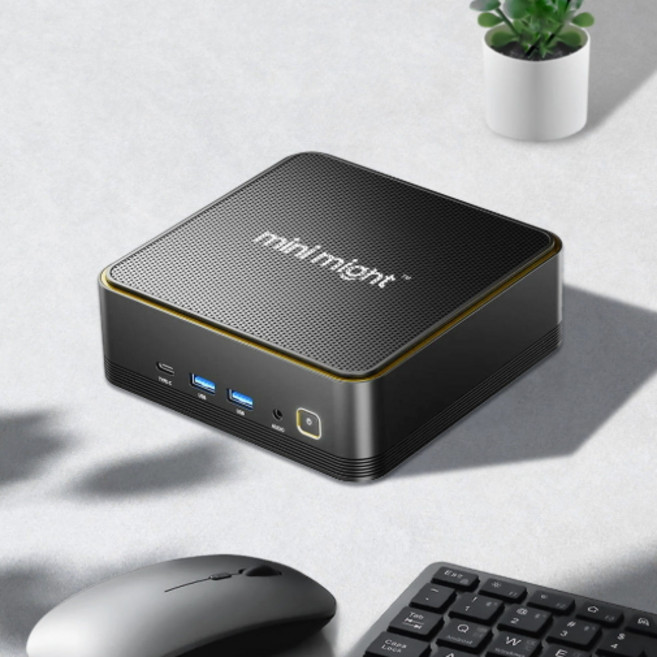 미니마이트 라이젠 8845HS 고성능 업무용 전문 데스크탑 영상편집 게이밍 미니피씨 베이본 미니 PC, 골드라인 그라파이트, VM-P5M, 512GB, 16GB, WIN11 Pro