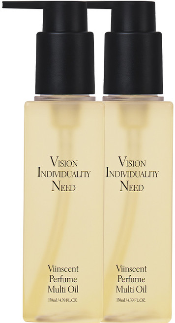 비인센트 화이트코튼 퍼퓸 멀티오일 향기좋은 바디오일 마사지오일 보습 헤어겸용, 2개, 130ml