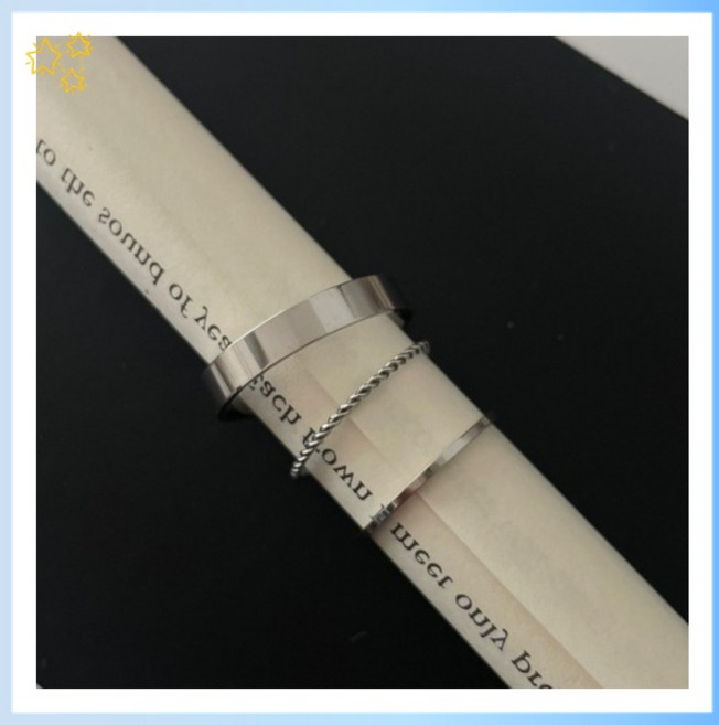 [1+1] 아기자기 고급 반지 써지컬 변색없는 패션 슬림 볼드 꽈배기 컷팅 실버 커플 우정 남녀공용