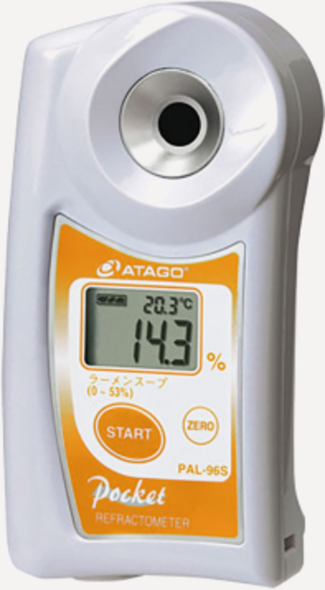 아타고 ATAGO PAL-96S 라면 스프 굴절계 보메간수 농도계, 1개