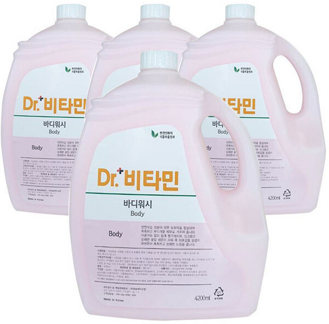 대용량 닥터비타민 바디워시, 4개, 4.2kg