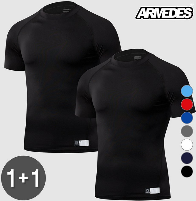 [1+1] 아르메데스 아동 주니어 언더레이어 사계절 반팔 상의 AR-15