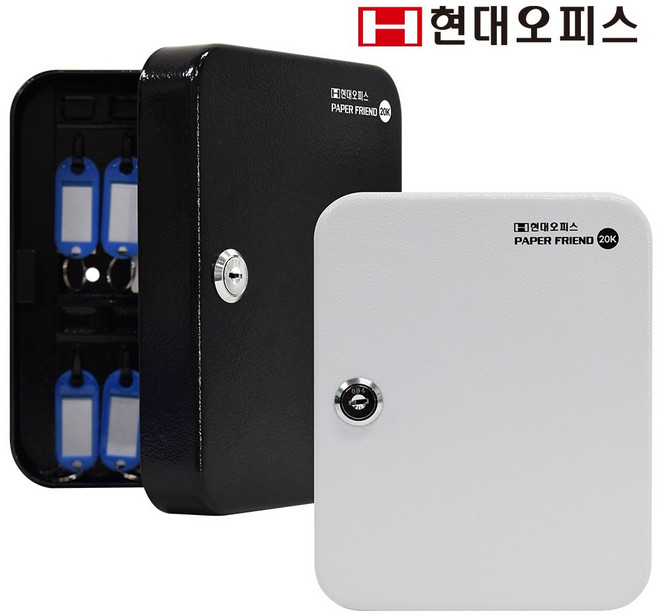 현대오피스 페이퍼프랜드 열쇠보관함 다이얼식 KEYBOX 비밀번호잠금 열쇠잠금장치 정리함, 그레이20K, 20K
