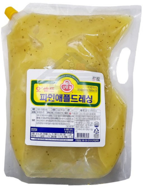 오뚜기 오쉐프 파인애플드레싱 2kg 샐러드 소스 대용량 업소용, 3개