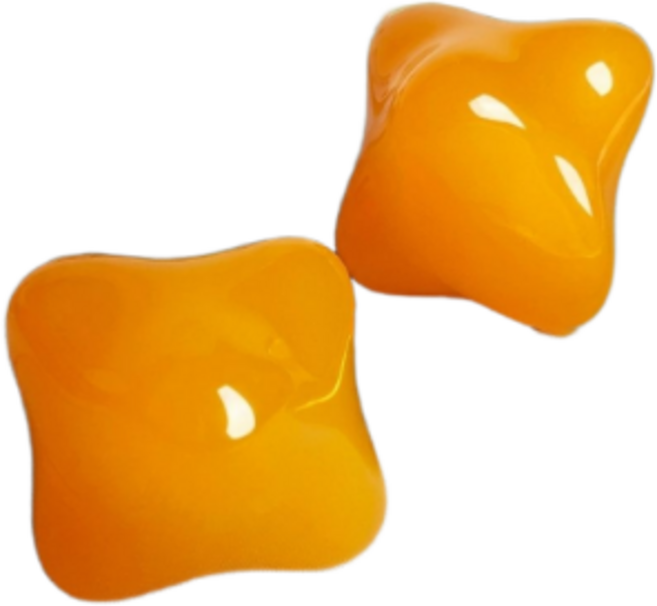 손 발바닥 괄사 지압 마사지볼, 노랑, 2개