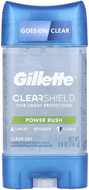 Gillette ClearShield 땀 억제제 데오도런트 파워 러쉬 107g(3.8oz), GilletteClearShield땀억제제데오도런트파워, 107g, 1개 - 쿠팡