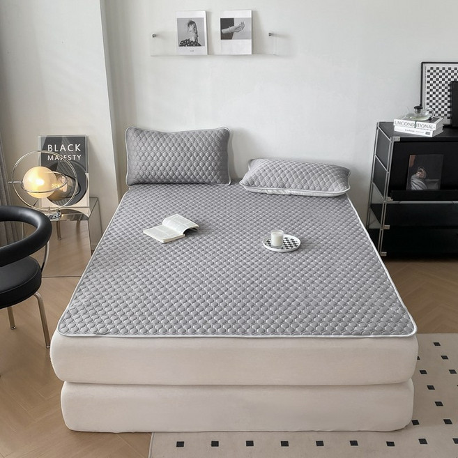 클라우드벨 프리미엄 쿨링 냉감 아이스 시원한 여름 천연 라텍스 매트 베개커버, 그레이