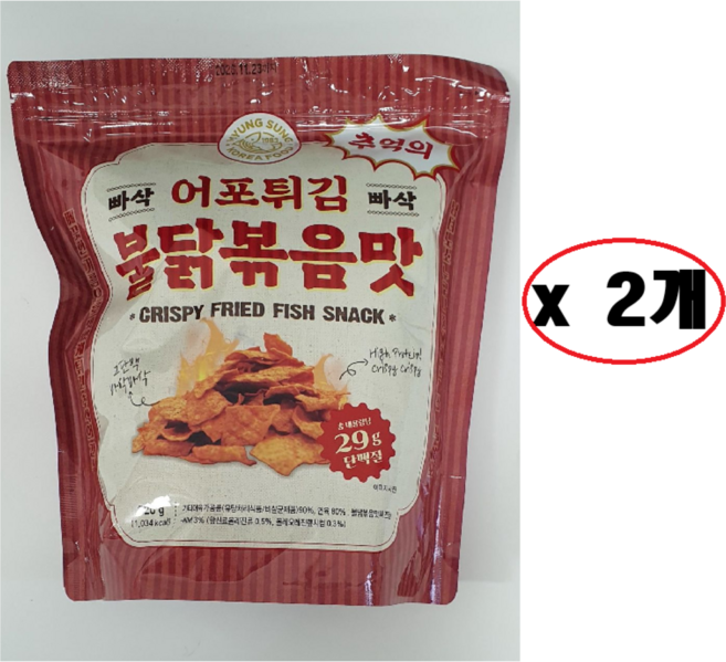 불닭볶음맛 추억의 어포튀김, 2개, 220g