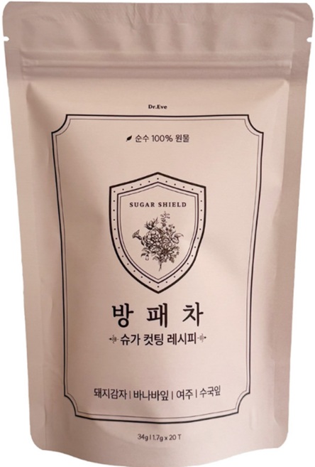 닥터이브 방패차 슈가 컷팅 레시피 돼지감자 여주 바나바잎 수국잎, 24g, 20개입, 1박스