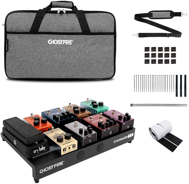 GHOSTFIRE V (V-Standard 1.5 (50x30cm)) 초경량 기타 이펙터 보드 페달 보드 알루미늄, 1개
