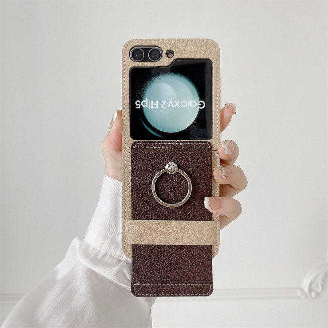 체리레이 갤럭시 Z플립 링 홀더 가죽케이스 [1126]