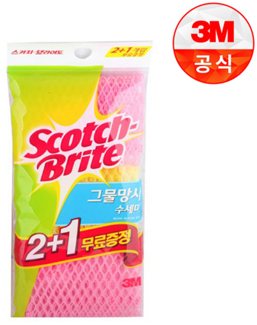 스카치브라이트 그물망사 수세미 MN-900, 3세트, 3개