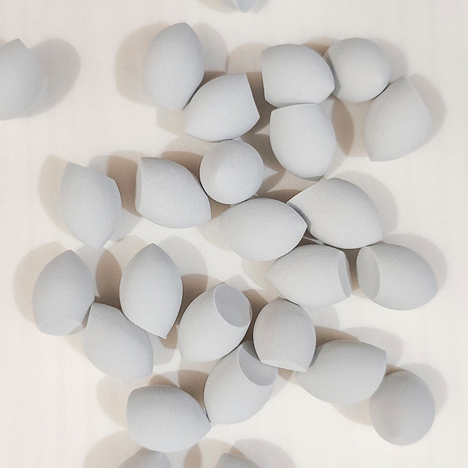 미니 20*30 메이크업 스펀지 소형 미니 화장 스펀지 파우더 퍼프 메이크업 스펀지 부분 커버 아이 메이크업용, 연회색 미니 사선 컷