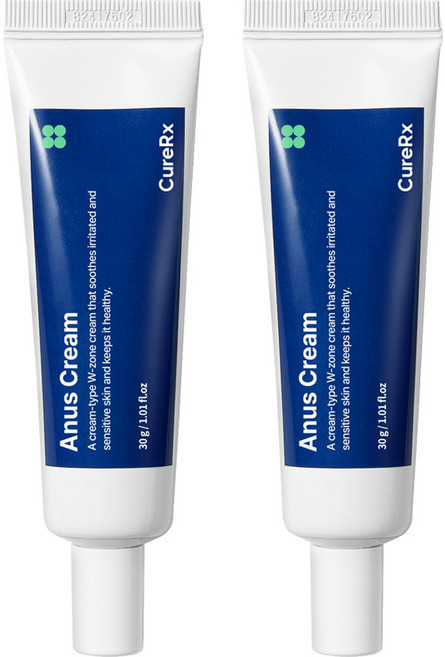 큐어알엑스 아누스 항문 가려움 크림 연고 치질 소양증, 2개, 30g