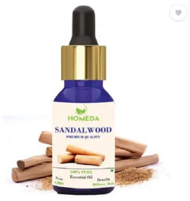 Homeda Pure Sandalwood Essential Oil for Face Skin care Pooja Diffuser Chandan Oil (15 ml), 1개, 15ml