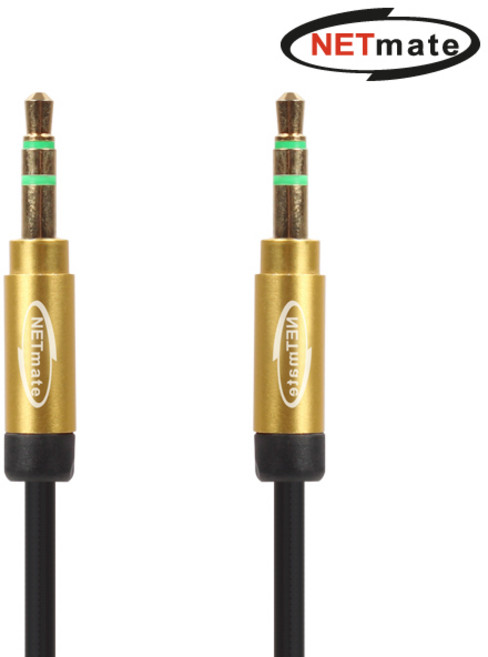 강원전자 넷메이트 NMA-MK03SN 초슬림 스테레오 AUX 케이블 New 0.3m (OFC/금도금/AUX 케이블), 1