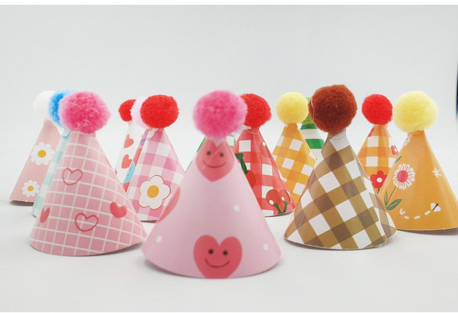 미니꼬깔14-15개입 데코픽 생일 케이크, 미니꼬깔(색상랜덤14-15입), 1개