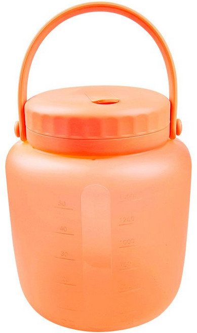 휴대용 야외 실리콘 밀봉 양동이 물병 신선 가방 얼음 식품 보관 상자 지퍼백, 1500ML 오렌지 크리스퍼 버킷