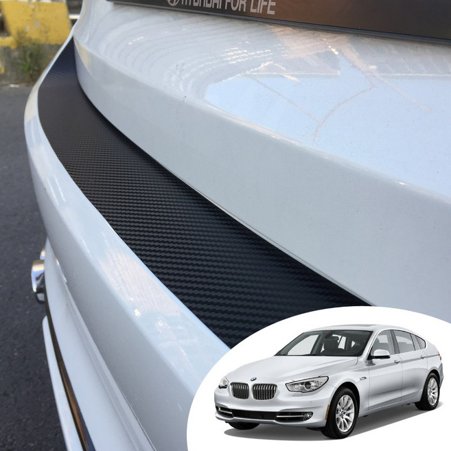 어른킹 BMW 5시리즈 그란투리스모 F07 트렁크 범퍼 프로텍터 데칼 스티커 스크레치 방지 자동차 랩핑 시트지, F07-유광레드(범퍼), 1개