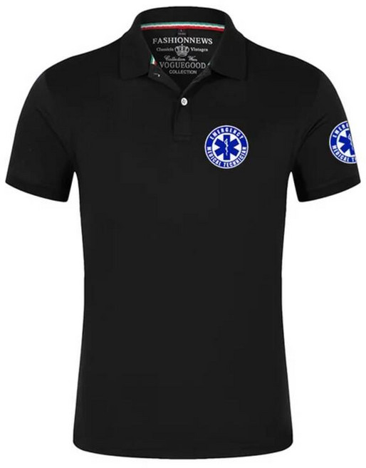 등산티셔츠 EMT 긴급 구급차 남성용 스포츠 폴로 셔츠 캐주얼 반바지 소매 단색 야외 티셔츠 여름 핫