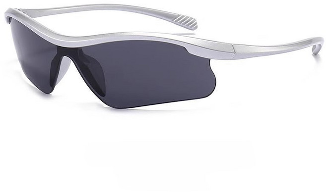 초경량 남여동용 라이딩 스포츠 러이닝 등산용 편광 차외선 차단 운동 선글라스 고글, 1개, 실버+블랙+수납함