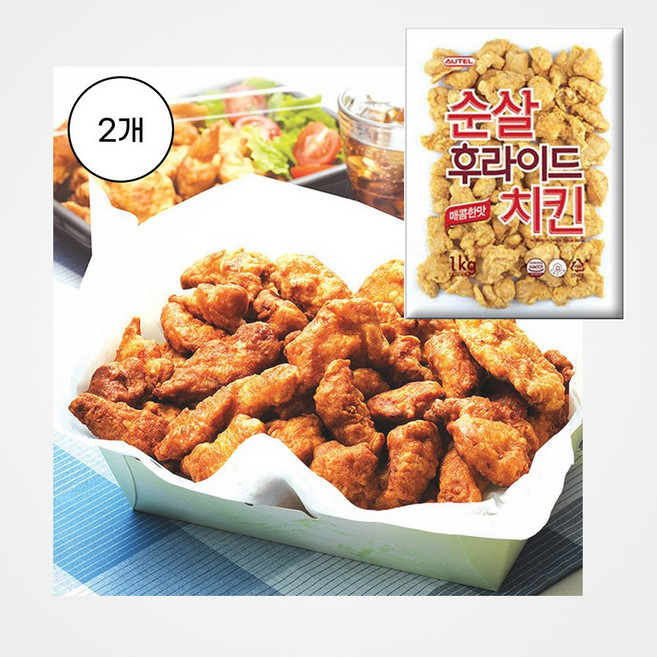 천지농산/오뗄 순살후라이드치킨, 1kg, 2개