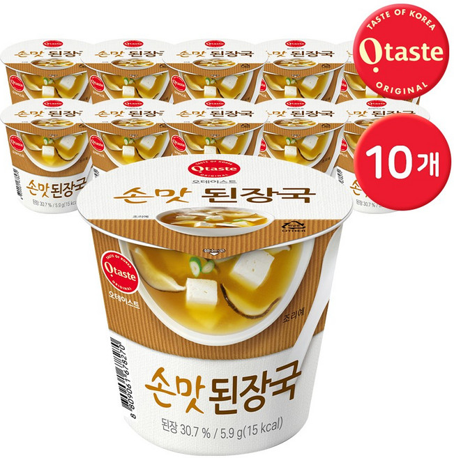 농심태경 오테이스트 즉석 컵국 된장국 5.9g, 10개