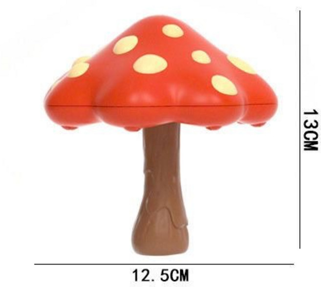 游泳小萌鴨 大眼款, 紅色QC蘑菇灑水陀螺儀, 1個