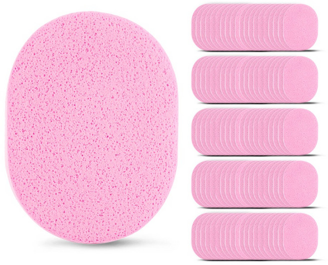 라몽 해면 클렌징 스펀지 15T, 핑크, 100개입
