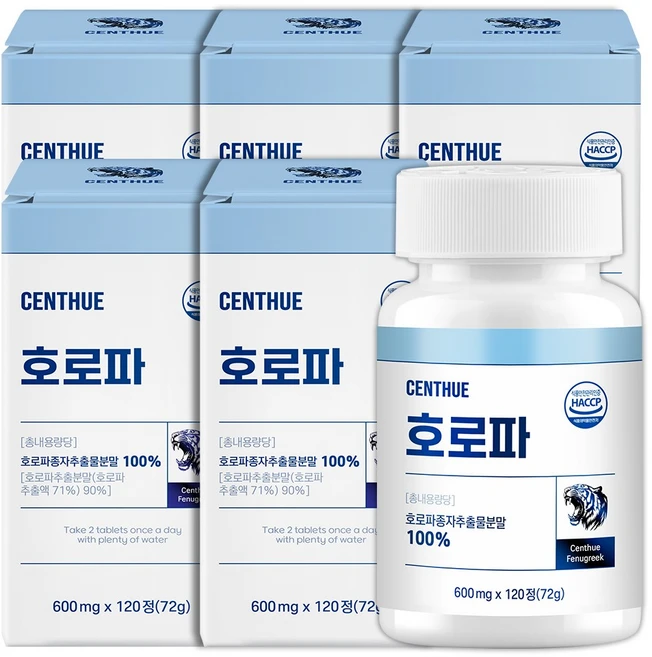 호로파 100%, 6개, 120정 - 쿠팡