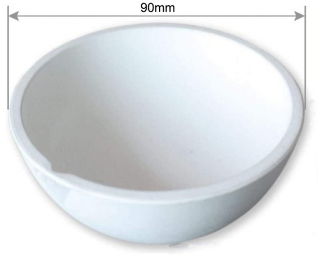 보석 세공 야스리 공구 도구 수공구 연마 금속 조각 반지 금 은 줄 측정 100g-10000g 고온 석영 실리카 용융 도가니 접시 그릇 냄비 주조 금은 금속 보석 주조 용기, 90mm 750G, 1개