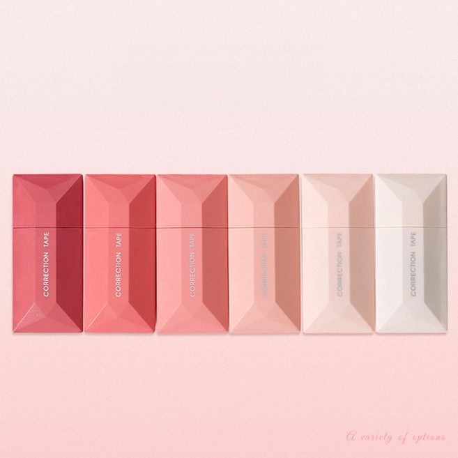 오피스프렌즈 그라데이션 수정테이프 6종 세트, 1세트, 핑크