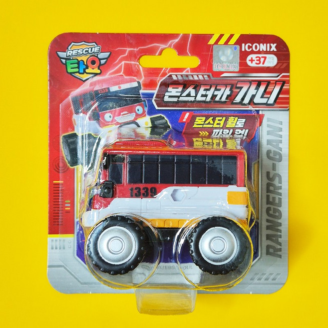 (선물완구) 아이코닉스 레스큐 타요 플레이 미니카 몬스터카 가니, 1개