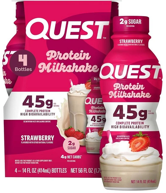 퀘스트 프로틴 스트로베리 밀크쉐이크 414ml 4팩, 퀘스트 프로틴 스트로베리 밀크쉐이크 414ml 4팩 2 - 쿠팡