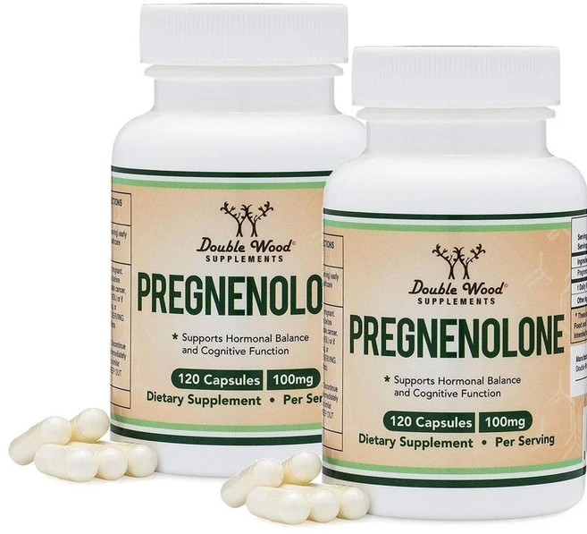 더블우드 프레그네놀론 100mg 캡슐 Double Wood Pregnenolone, 2개, 120정 - 쿠팡