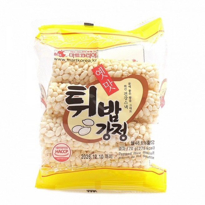 마트코리아 옛맛 튀밥강정, 70g, 20개