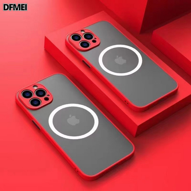 DFMEI 磁吸手機殼膚感噴油全包磨砂保護套批發