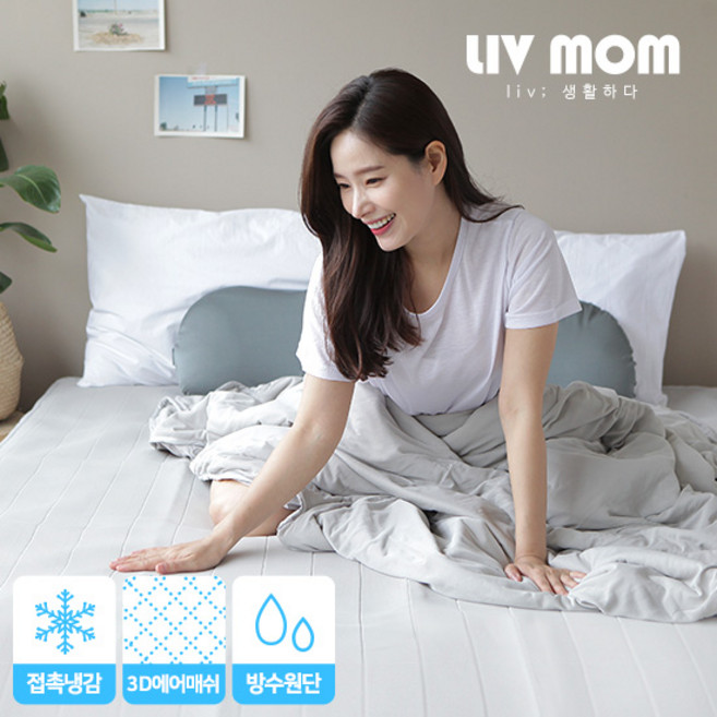 리브맘 달콤 냉감패드 3D매쉬 방수 쿨매트 퀸, 단품, 상세 설명 참조